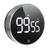 Timer digital bucatarie Edman, cu display LCD mare si spate magnetic, Temporizator, Negru