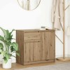 VidaXL Bufetă cu sertar Artisan Stejar 71x35x65 cm lemn prelucrat 861606
