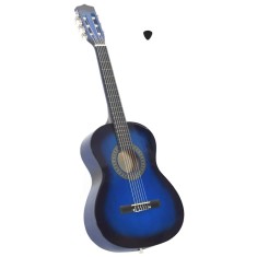 Chitară clasică pentru &icirc;ncepători și copii, albastru, 3/4 36&quot;
