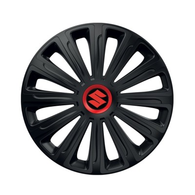 Set 4 capace roti Negre Cu Inel Rosu Trend R14 pentru gama auto Suzuki foto