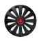 Set 4 capace roti Negre Cu Inel Rosu Trend R14 pentru gama auto Suzuki