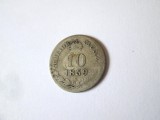 Rara! Austria 10 Kreuzer 1859 V argint,monetaria Venetia