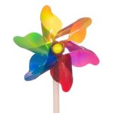 Moriscă de v&acirc;nt colorată cu bețișor din lemn, 30cm, CMCLASS