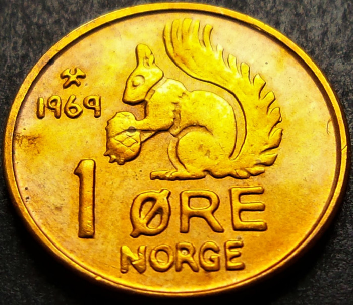 Moneda 1 ORE - NORVEGIA, anul 1969 *cod 1018