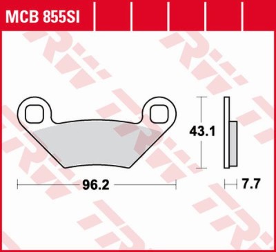 Set placute frana TRW MCB855SI - ATV Polaris Forest - Scrambler - Sportsman 400-500-550-850-1000cc foto