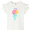 Tricou pentru copii, ecru, 140, vidaXL
