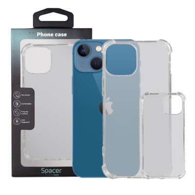 Husa Iphone 13 Mini Spacer, transparenta, grosime 1.5mm, protectie suplimentara antisoc la colturi, material flexibil TPU &amp;quot;SPPC-AP-IP13M-CLR&amp;quot; foto