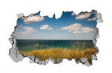 Cumpara ieftin Sticker decorativ, gaura in perete 3D, Ocean, 85 cm, 163STK-2, natura si peisaje