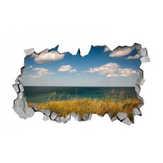 Sticker decorativ, gaura in perete 3D, Ocean, 85 cm, 163STK-2