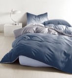 Cumpara ieftin Lenjerie Pat Duck Fx066, Bumbac, 4 Piese, Fara Elastic, Albastru