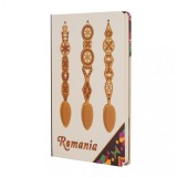 Agenda nedatata, Mestesug romanesc, foi albe, 13,8 x 19,6 cm, 144 pg, MB260 M4