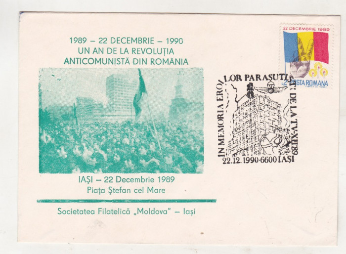 bnk fil Plic ocazional Un an de la revolutie - Iasi 1990