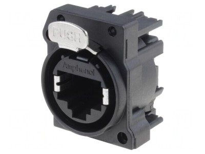 Soclu RJ45 XLRnet Cat5e cu buton 90&amp;deg; foto