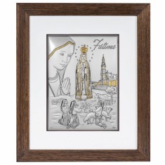 Icoana Maica Domnului de la Fatima 19x21 cm