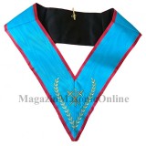 Colan pentru Maestru de Ceremonii - Loj? Albastr? ?i RSAA - Material Textil cu Broderie