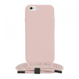 Husa pentru Apple iPhone 6 / 6s, Techsuit, Crossbody Lanyard, Roz