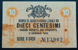 Cumpara ieftin BANCNOTA ISTORICA 10 CENTESIMI - AUSTRO-UNGARIA (ITALIA), anul 1918 * cod 548 B