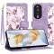 Husa flipcraft pentru honor 90 - protectie 360, design floral, mysterious purple