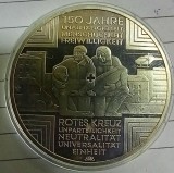 (A107) MONEDA DIN ARGINT GERMANIA - 10 EURO 2013, LIT. A, 150 ANI CRUCEA ROSIE, STARE PROOF