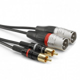 Cablu audio 2 x XLR 3 pini la 2 x RCA T-T 0.6m, HBP-M2C2-0060, HICON