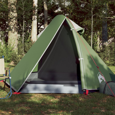 vidaXL Cort de camping 2 persoane, verde, 267x154x117 cm, tafta 185T foto