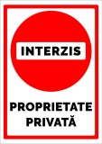 Semn de interzis proprietate privata
