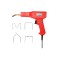 Pistol pentru sudura in plastic Ventoo&reg;, pentru reparatii si lipit plastic auto, putere 50W, plus 4 tipuri de capse si cleste special de taiere, rosu