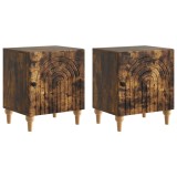 vidaXL Dulap de noapte 2 pcs Stejar fumuriu 43 x 34,5 x 50 cm 894116