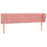 Cumpara ieftin Tablie de pat cu aripioare roz 163x23x78/88 cm catifea