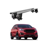Bare transversale aluminiu pentru Ford Edge 2016+ plafon neted, argintii/negre