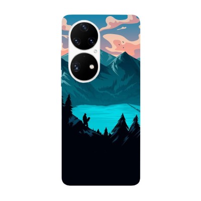 Husa compatibila cu Huawei Nova Y70 model Digital mountain trip, Silicon, TPU, Viceversa foto