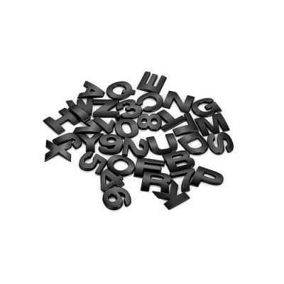 Ornament plastic auto negru mat litere si cifre 3D Cod: AL1526 foto