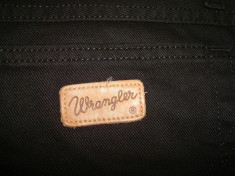 Jeans barbati/barbatesti WRANGLER/negri/noi/nepurtati/marimea 34 X 32 foto