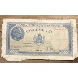 (BNK A) Romania bancnota 5000 lei 20 ,artie 1945