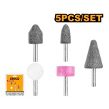 Pietre de slefuit pentru biax set 5 bucati - Ingco AKB0502