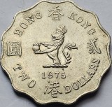 2 Dollars 1975 Hong Kong- Elizabeth II 2nd portrait, km#37, Asia