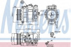 Compresor clima / aer conditionat MERCEDES C-CLASS (W203) (2000 - 2007) NISSENS 89090 foto