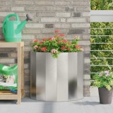 vidaXL Jardinieră Argintiu 60 x 30 x 50 cm Oţel inoxidabil 883721