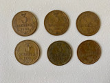 6 Monede - 3 COPEICI kopecks 1980, 1981, 1982, 1983, 1984, 1985 - Rusia - (335), Europa