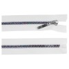 Fermoar plastic detasabil, efect curcubeu, lungime 50 cm, Alb, Crisalida