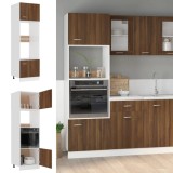vidaXL Dulap cuptor microunde &ldquo;Lyon&rdquo; stejar maro 60x57x207 cm