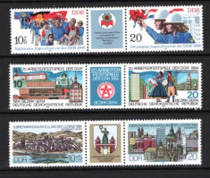 GERMANIA (DDR) 1984 ? ANIVERSARI, FESTIVAL. 3 STRAIFURI MNH, DR24 foto