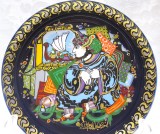 FARFURIE DECORATIVA PORTELAN CU COBALT ROSENTHAL DESIGN BJORN WIINBLAD SINDBAD MARINARUL