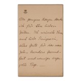 Principesa Maria a Rom&acirc;nie (Viitoarea Regina Maria a Rom&acirc;niei), scrisoare olografă, 4 ianuarie 1909