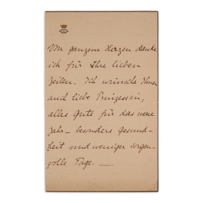 Principesa Maria a Rom&amp;acirc;nie (Viitoarea Regina Maria a Rom&amp;acirc;niei), scrisoare olografă, 4 ianuarie 1909 foto