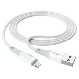 Cablu Hoco USB-A la Lightning 2.4A X70 1m Alb - Incarcare Rapida si Conectivitate Fiabila pentru Dispozitivele Tale Apple