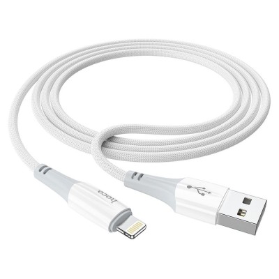 Cablu Hoco USB-A la Lightning 2.4A X70 1m Alb - Incarcare Rapida si Conectivitate Fiabila pentru Dispozitivele Tale Apple foto