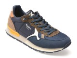Pantofi sport PEPE JEANS bleumarin, MS40021, din material textil si piele naturala