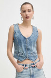 Miss Sixty vesta jeans WJ1830 un singur rand de nasturi, 6L1WJ1830000