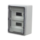 Cumpara ieftin Cutie modulara IP65 din ABS gri, usa transparenta, 2 x 12 module, 300x400x170 mm PP3114
